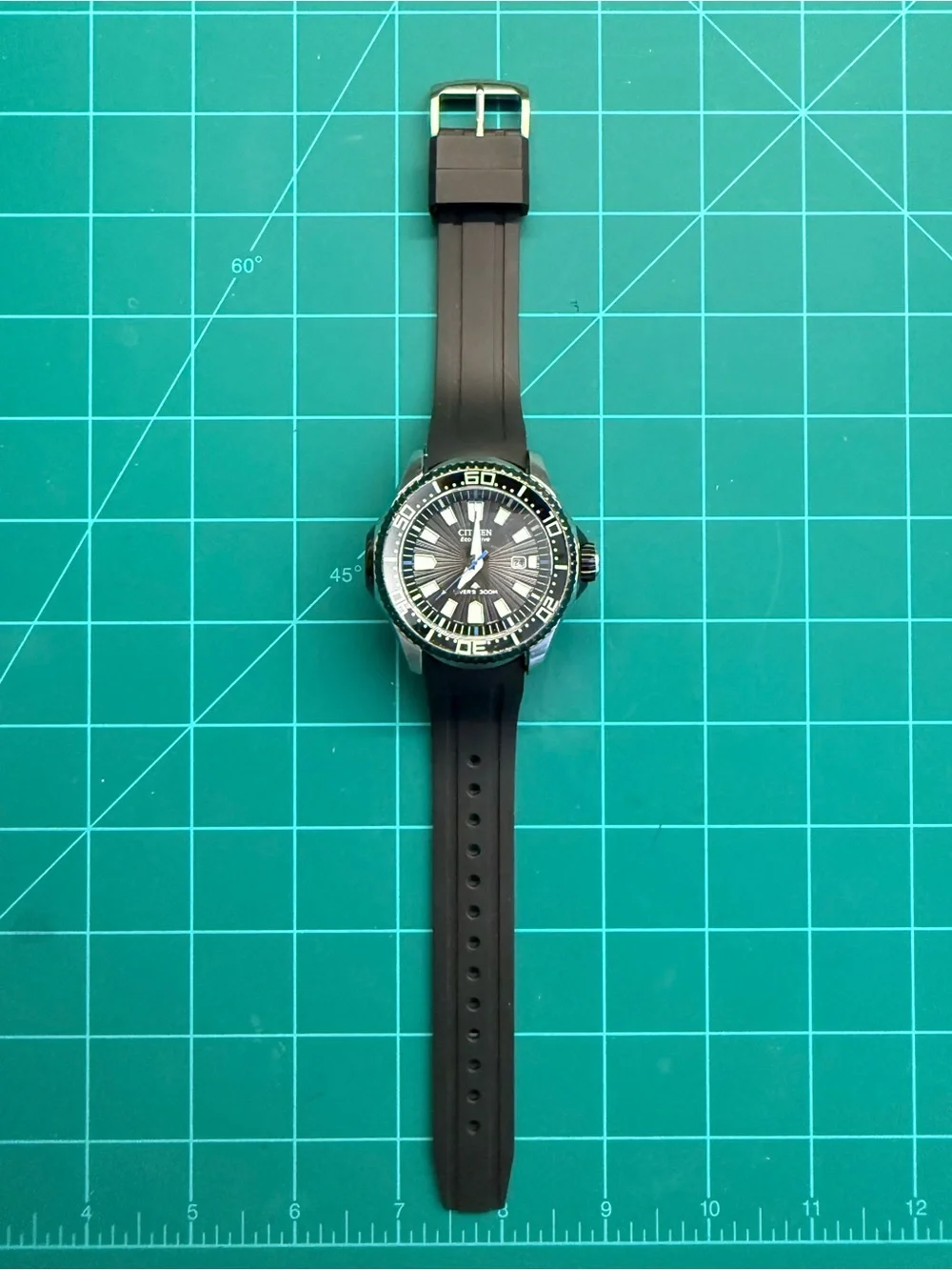Citizen Black Dive Watch—some wear and scratches